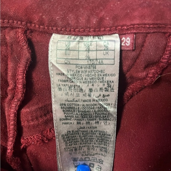 Guess Kate Skinny Merlot Lace Up Side Jeans - Picture 11 of 15